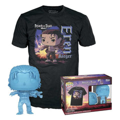 Attack on Titan POP! & Tee Vinyl Figur & T-Shirt Set Eren w/ marks Größe M