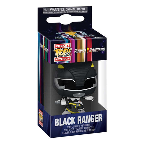 Power Rangers 30th POP! Vinyl Schlüsselanhänger 4 cm Black Ranger Display (12)