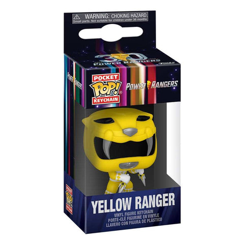 Power Rangers 30th POP! Vinyl Schlüsselanhänger 4 cm Yellow Ranger Display (12)