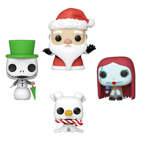 Nightmare before Christmas Pocket POP! Vinyl Figuren 4er-Pack Tree Holiday 4 cm