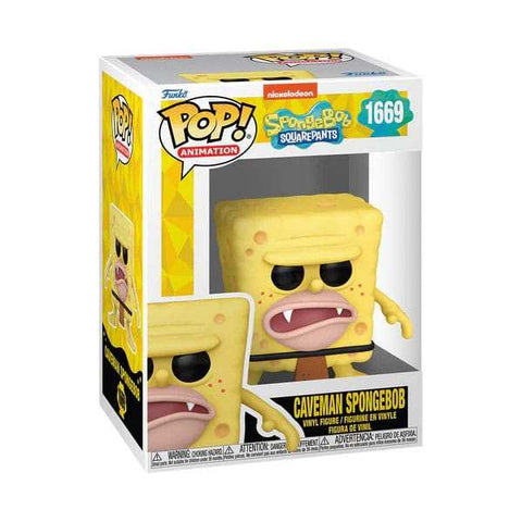 SpongeBob Schwammkopf 25th Anniversary POP! Vinyl Figur Caveman SB 9 cm