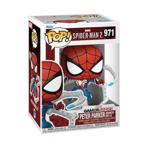 Spider-Man 2 POP! Games Vinyl Figur Peter Parker Suit 9 cm