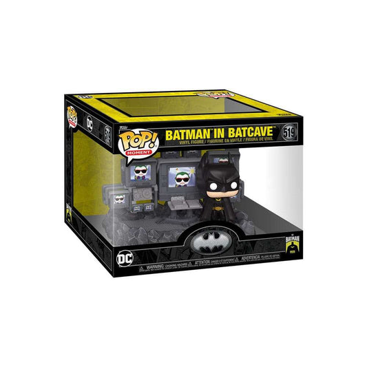 Batman 85th Anniversary POP Moments Deluxe Vinyl Figuren Batman in Batcave 9 cm