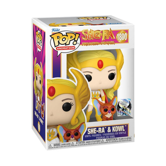 Masters of the Universe POP! & Buddy Vinyl Figur She-Ra w/Kowl 9 cm