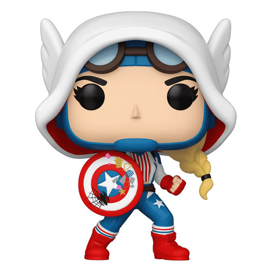 Marvel POP! Vinyl Figur Cap-Gwen 9 cm