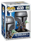 Star Wars: The Mandalorian and Grogu POP! Vinyl Wackelkopf-Figur The Mandalorian with Grogu 9 cm