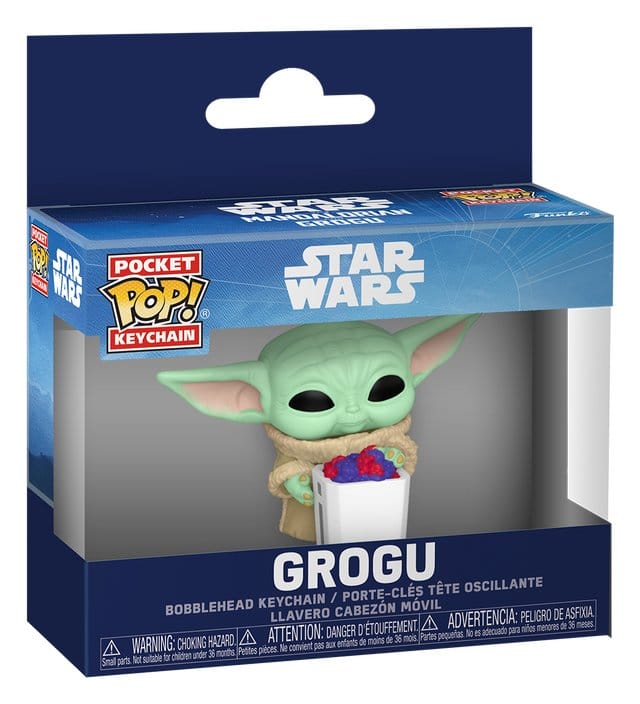 Star Wars: The Mandalorian and Grogu Pocket POP! Vinyl Schlüsselanhänger 4 cm Grogu with Popcorn Display (12)