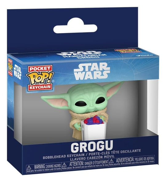 Star Wars: The Mandalorian and Grogu Pocket POP! Vinyl Schlüsselanhänger 4 cm Grogu with Popcorn Display (12)