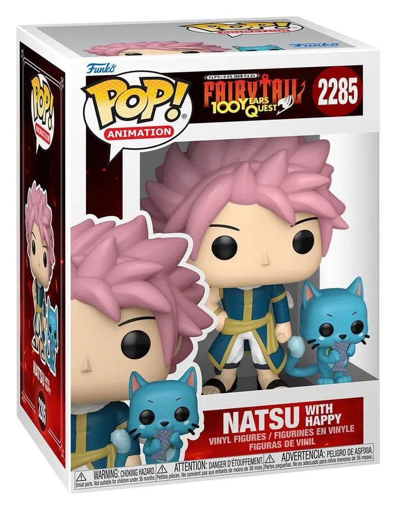 Fairy Tail-100 Years Quest POP! Animation Vinyl Figur Natsu & Happy 9 cm
