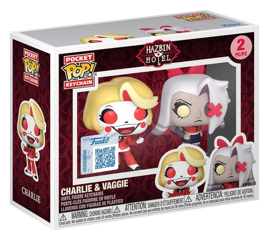 Hazbin Hotel  POP! Vinyl Schlüsselanhänger 2er-Pack Charlie & Vaggie 4 cm