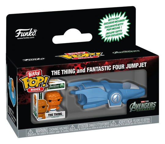 AVD Bitty POP! Rides Vinyl Figur The Thing and Fantastic Four Jumpjet 2 cm