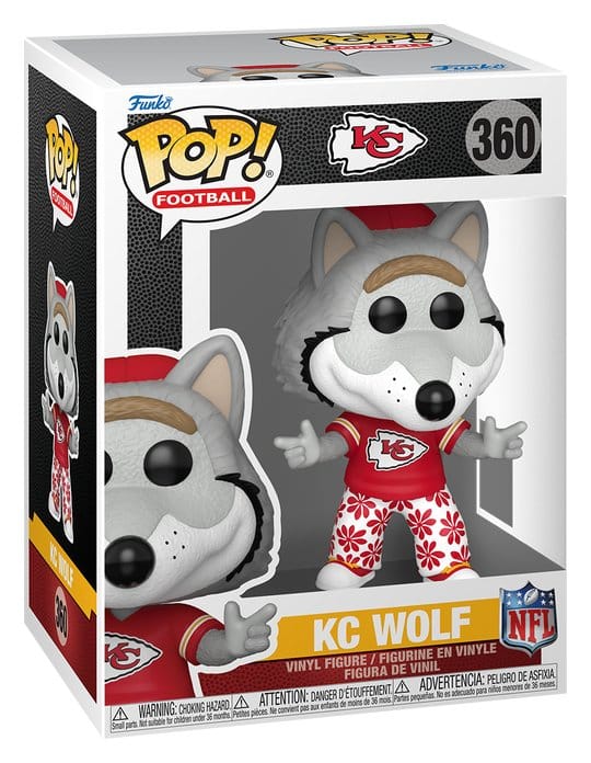 NFL POP! Vinyl Figur Mascots: Chiefs- Wolf 9 cm