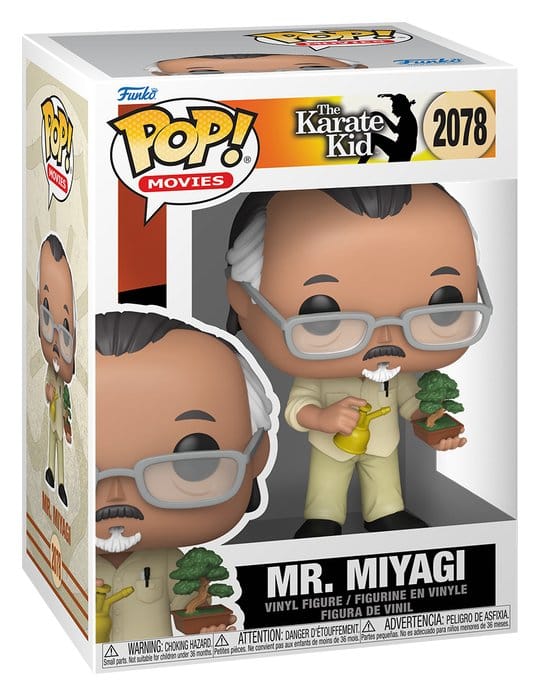 Karate Kid POP! Movies Vinyl Figur Mr. Miyagi w/BT 9 cm