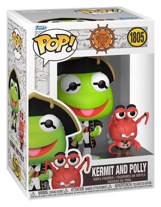 Muppets - Die Schatzinsel POP! Pop! & Buddy Vinyl Figur Kermit & Polly 9 cm