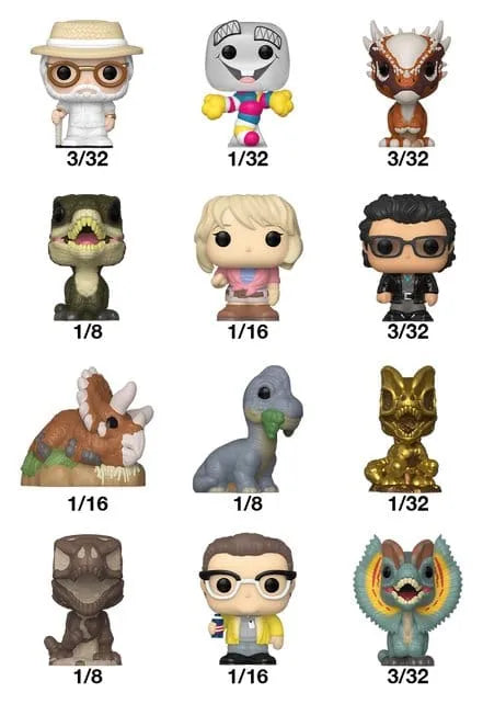 Jurassic Park Bitty POP! Vinyl Figuren 2 cm Display (32)
