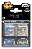 Marvel IS Bitty POP! Vinyl Figuren 2er-Pack Cap & Hulk 2 cm