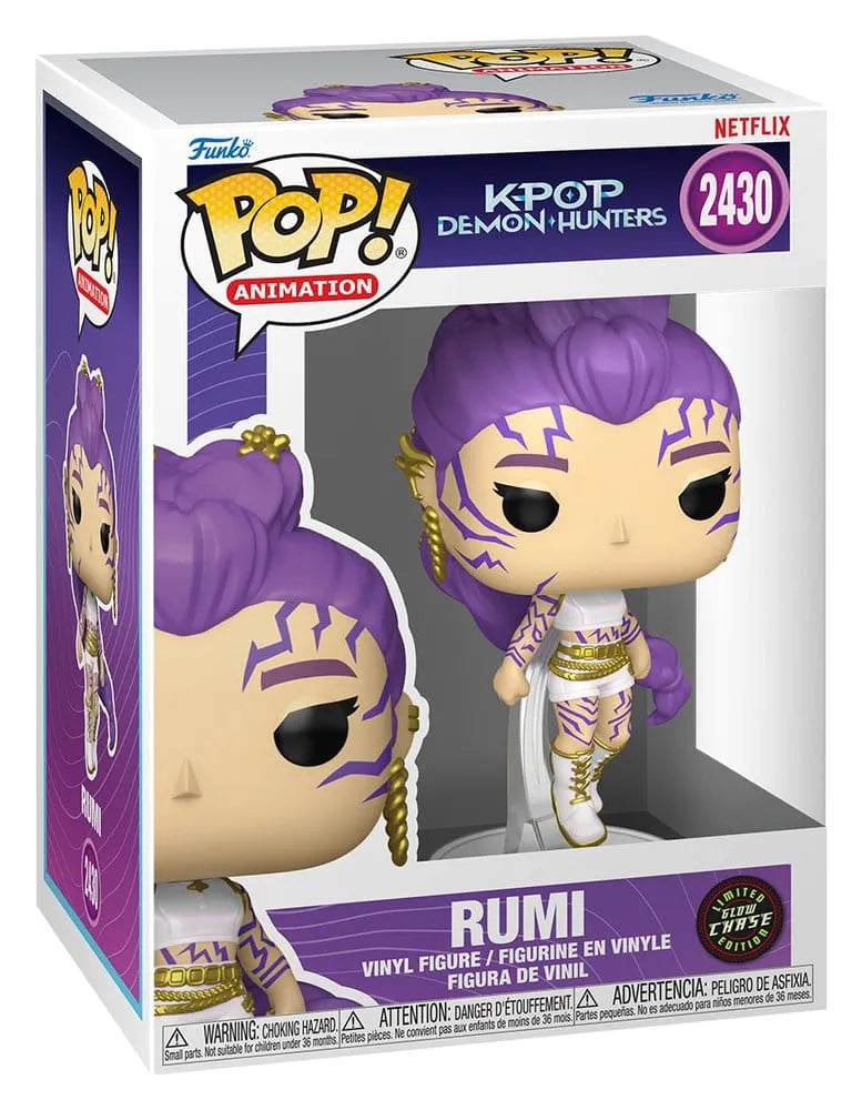 KPop Demon Hunters POP! Animation Vinyl Figuren Rumi with Chase (Glow) 9 cm Sortiment (6)