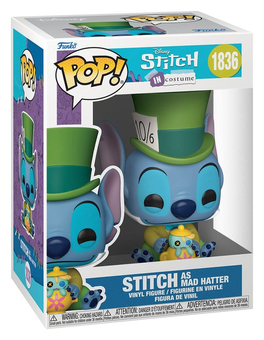 Lilo & Stitch POP! Disney Vinyl Figur Stitch as Mad Hatter 9 cm