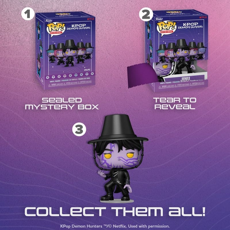 KPop Demon Hunters POP! Mystery Vinyl Figuren 6pcPDQBox 9 cm Blind Box Sortiment (6)