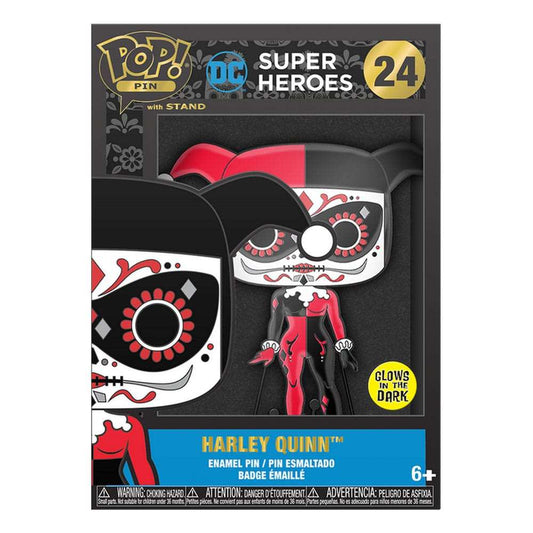 DC Comics DOTD Loungefly POP! Pin Ansteck-Pin Harley Quinn (Glow-in-the-Dark) 10 cm