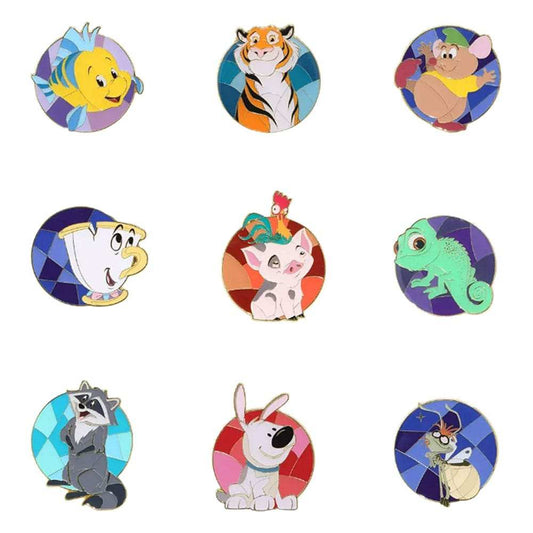 Disney by Loungefly Ansteck-Pins Blind Box Princess Animal Stain Glass Display (18)