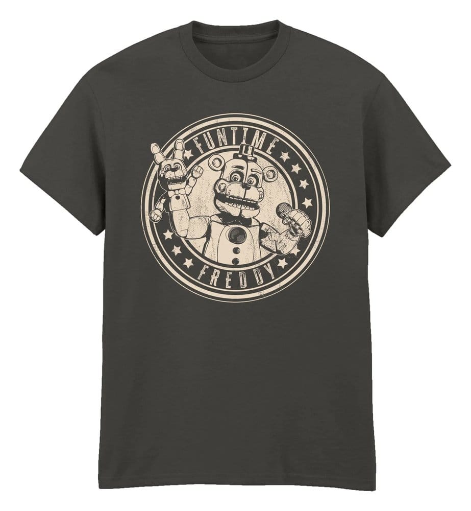 Five Nights at Freddy’s T-Shirt Funtime Freddy Distress Charcoal Größe S