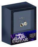 Lair Wear Würfel-Ohrringe D20 Marble Black & White mit Gold