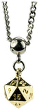 Lair Wear Caged Dice Halskette D20 Gold Metal