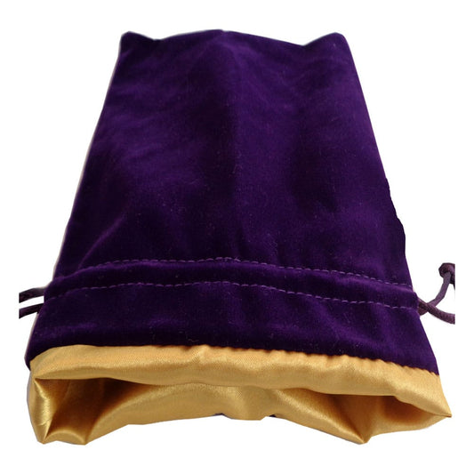 FanRoll Würfelbeutel Velvet Purple with Gold Satin Small