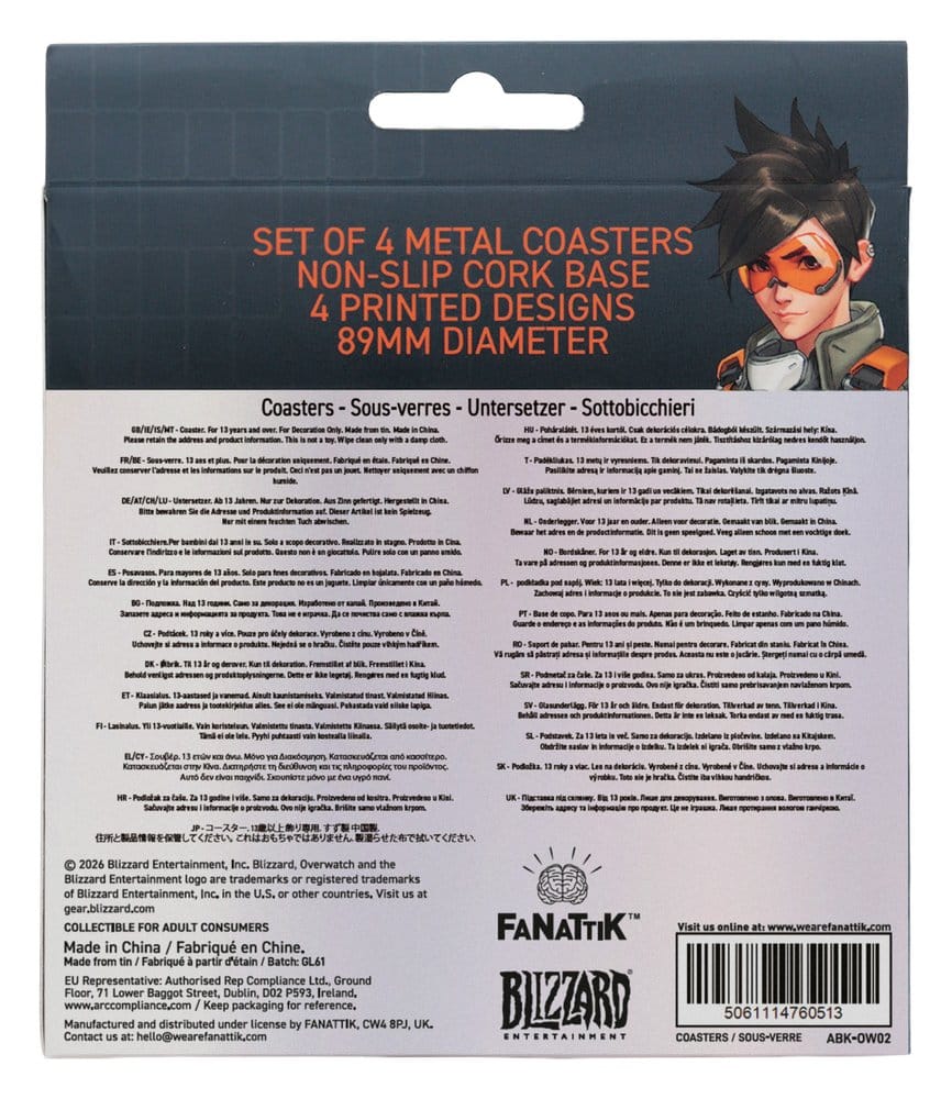 Overwatch Untersetzer 4er-Pack bedrucktes Metall