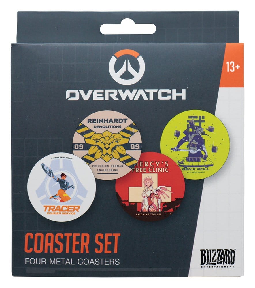 Overwatch Untersetzer 4er-Pack bedrucktes Metall