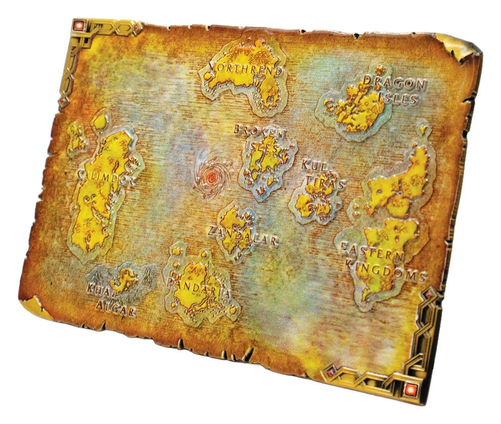 World of Warcraft Replik Metal Map of Azeroth Limited Edition 12 x 18 cm