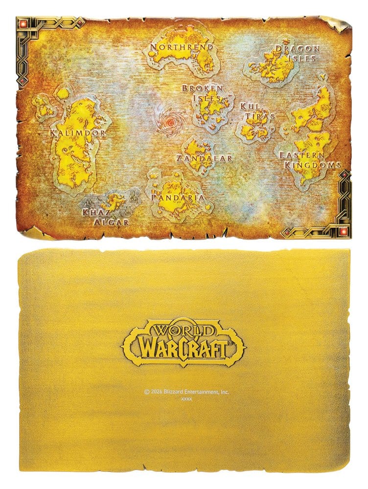 World of Warcraft Replik Metal Map of Azeroth Limited Edition 12 x 18 cm