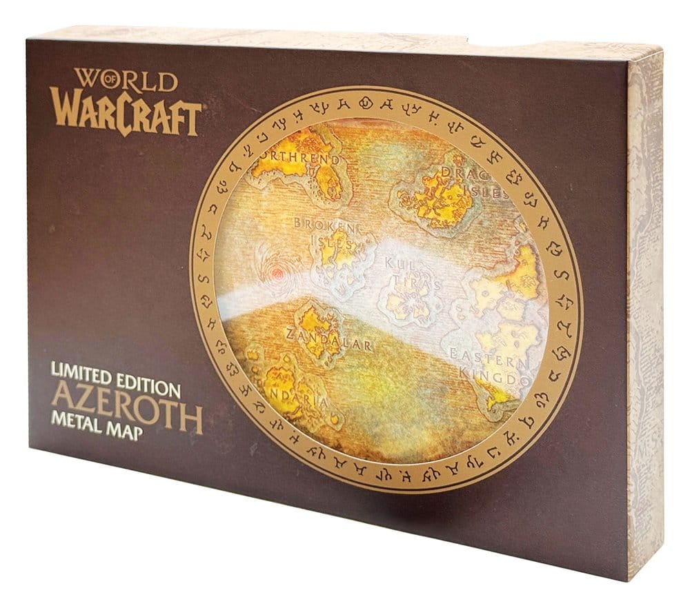 World of Warcraft Replik Metal Map of Azeroth Limited Edition 12 x 18 cm