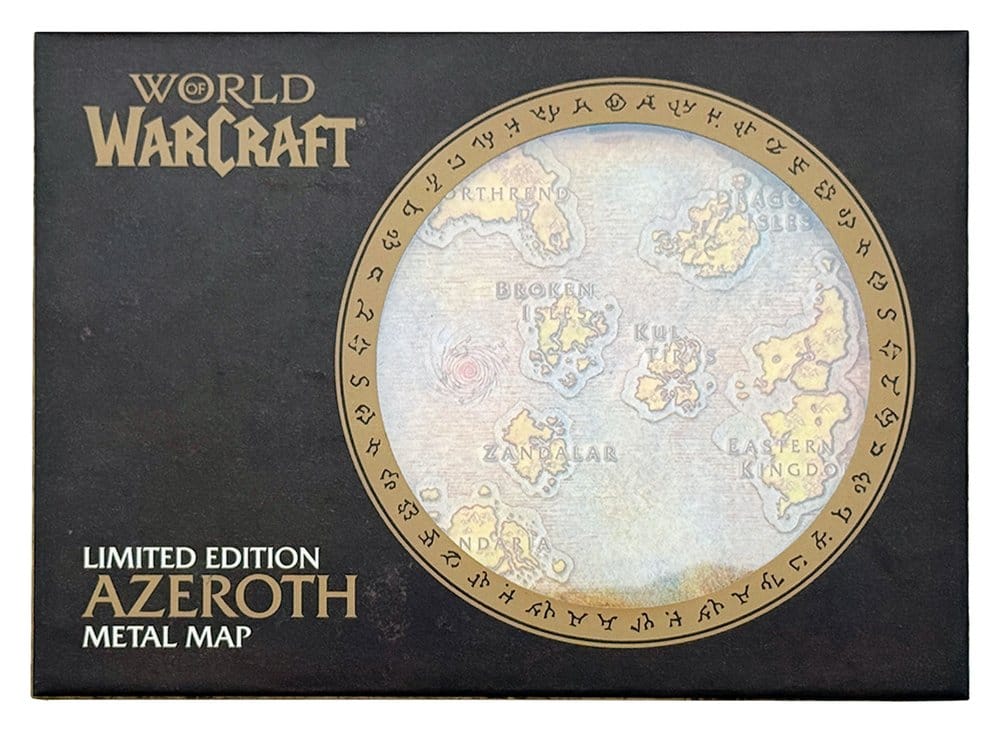 World of Warcraft Replik Metal Map of Azeroth Limited Edition 12 x 18 cm