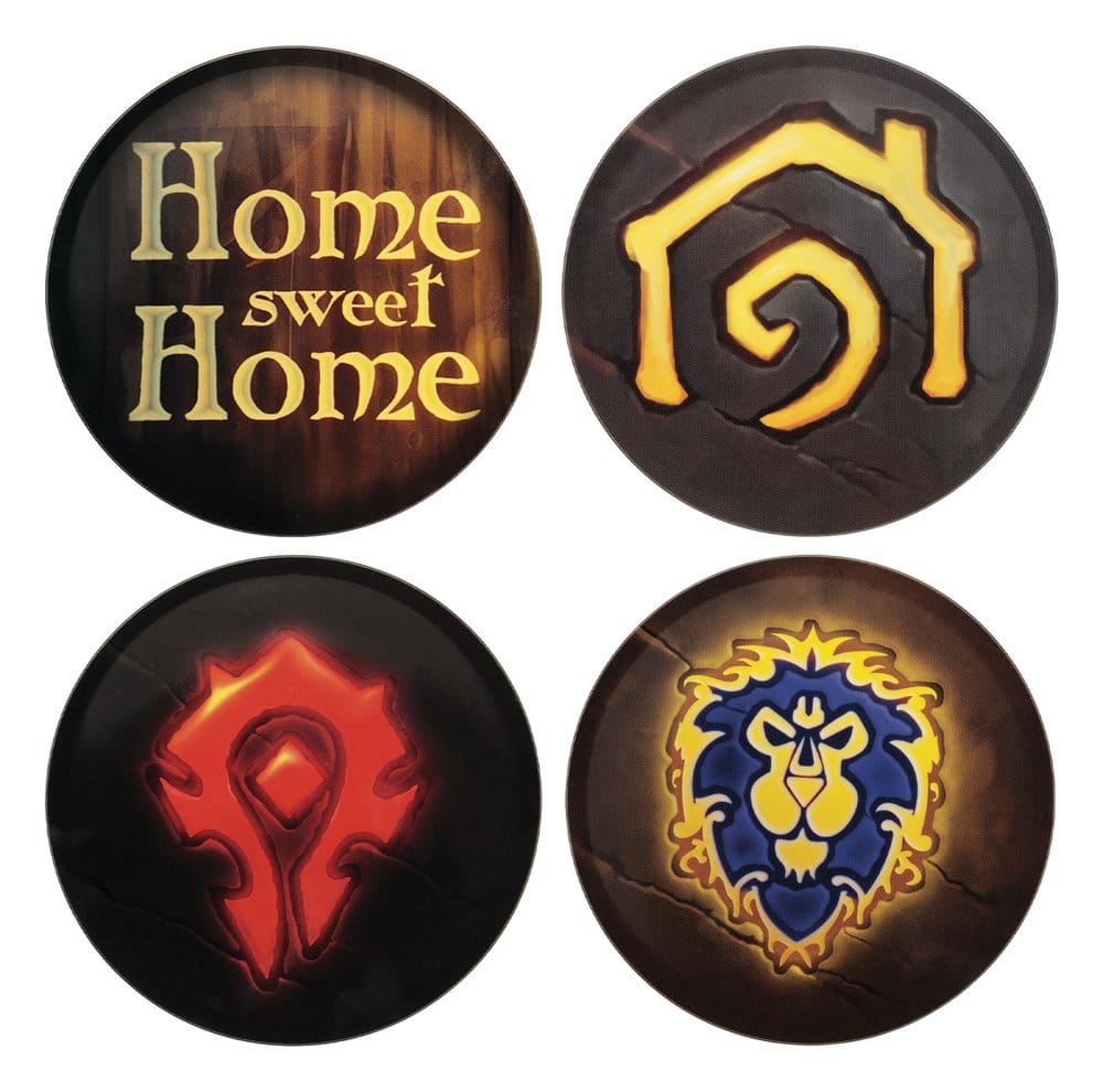World of Warcraft Untersetzer 4er-Pack bedrucktes Metall