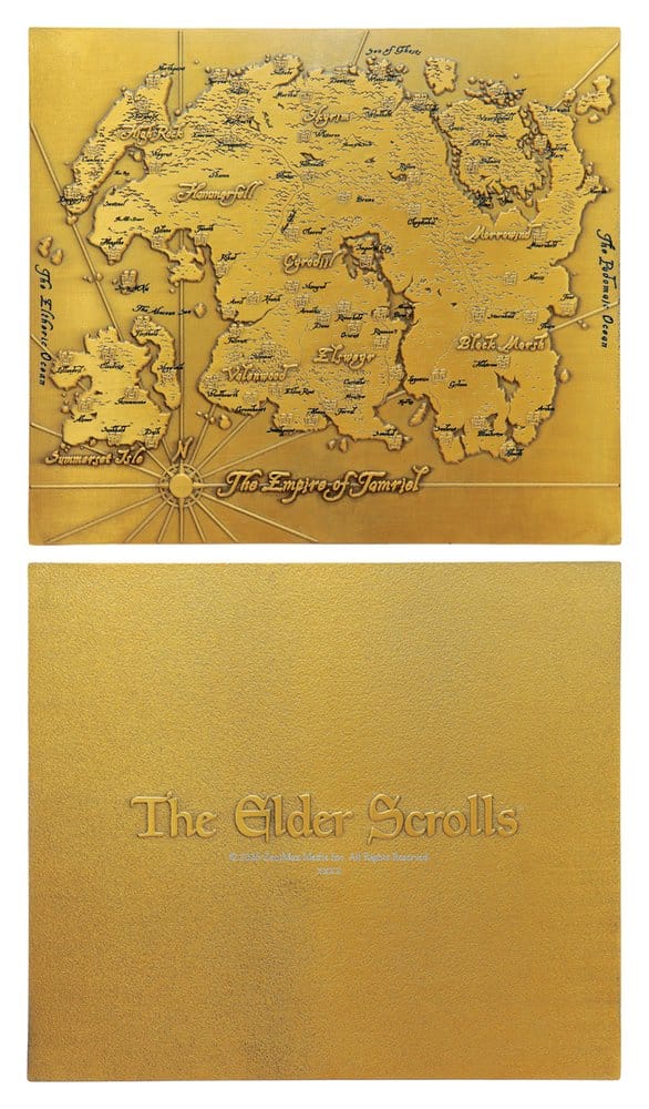 The Elder Scrolls Replik Metal Map of Tamriel Limited Edition 15 x 13 cm