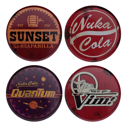 Fallout Untersetzer 4er-Pack Metal Drinks