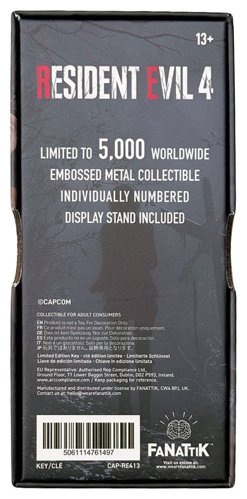 Resident Evil Replik Dungeon Key Limited Edition 11 x 5 cm