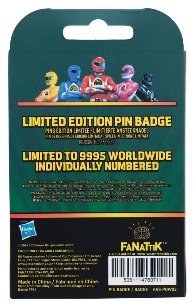 Power Rangers Ansteck-Pin Green Ranger Limited Edition