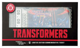 Transformers Replik The Movie 40th Anniversary Movie Ticket Limited Edition 9 x 16 cm