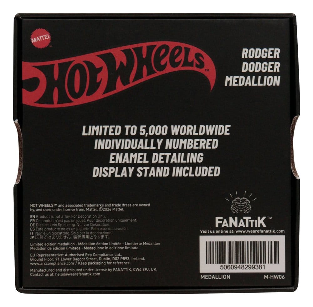 Hot Wheels Medaille Rodger Dodger Limited Edition