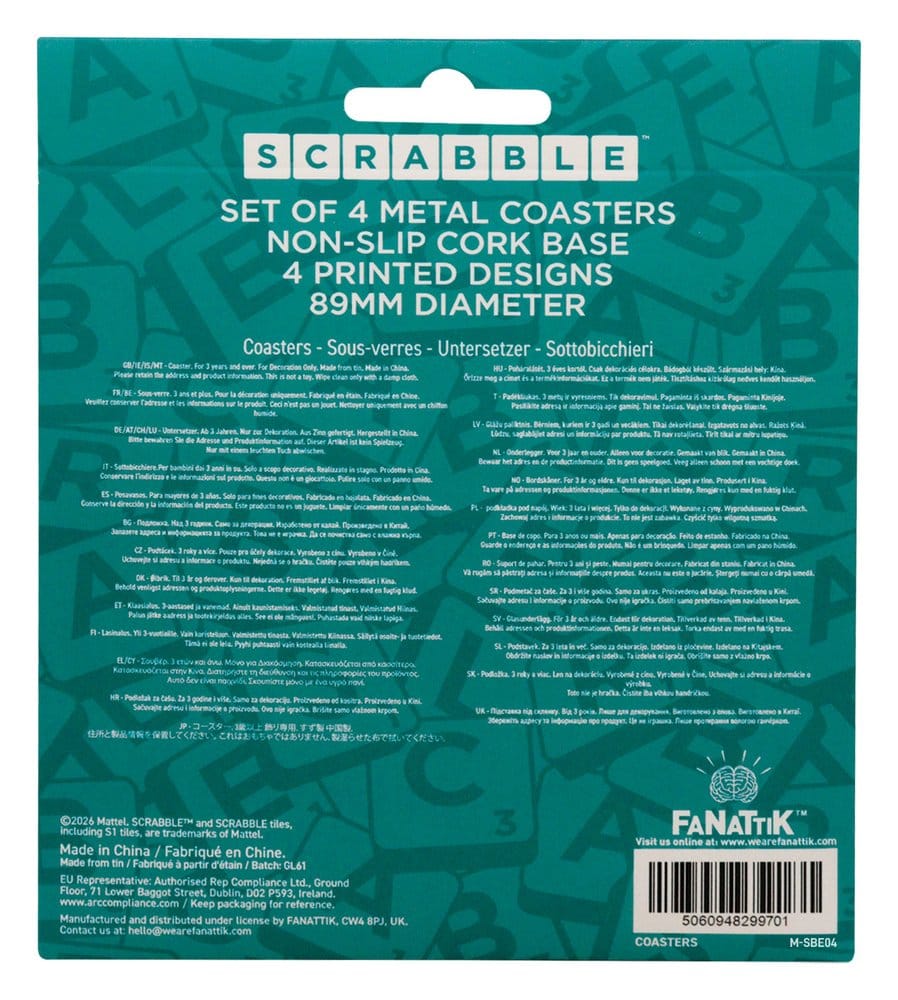 Scrabble Untersetzer 4er-Pack