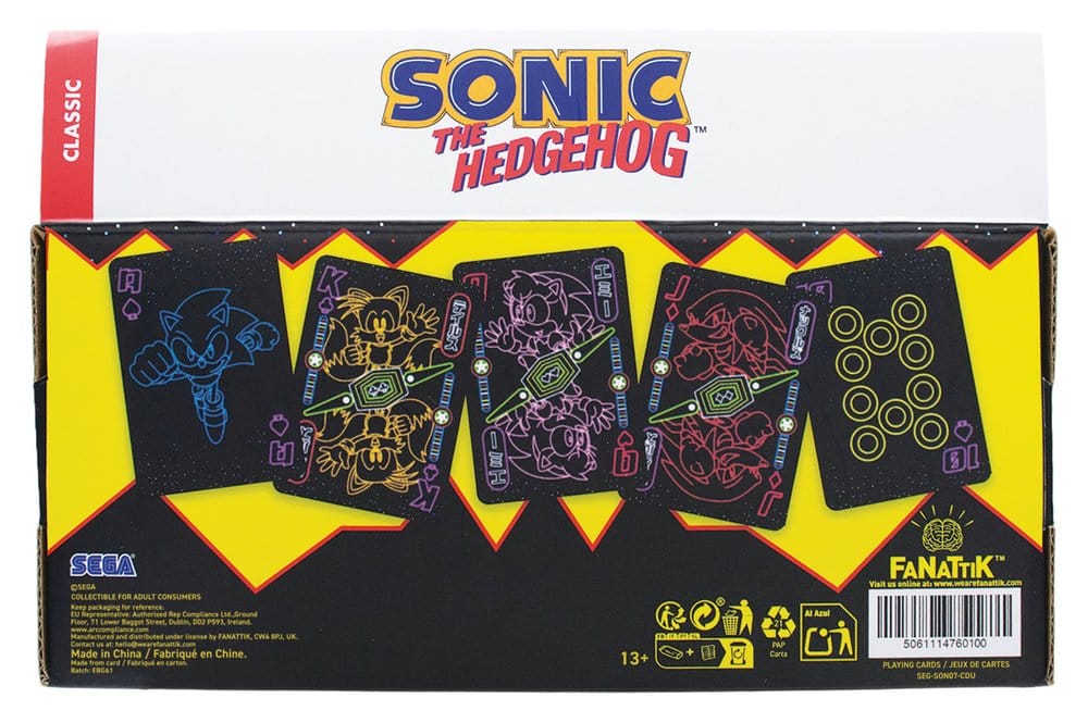Sonic the Hedgehog Spielkarten Display (12 Packs)