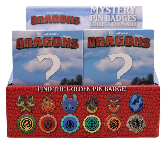 Drachenzähmen leicht gemacht Mystery Ansteck-Pins Blind Box Display (12)