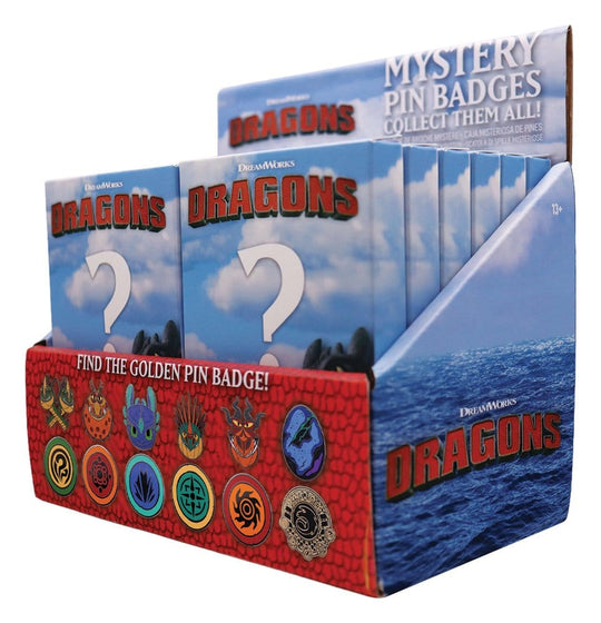 Drachenzähmen leicht gemacht Mystery Ansteck-Pins Blind Box Display (12)