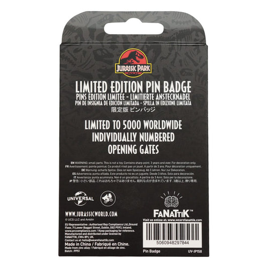 Jurassic Park Ansteck-Pin Gates Hinged