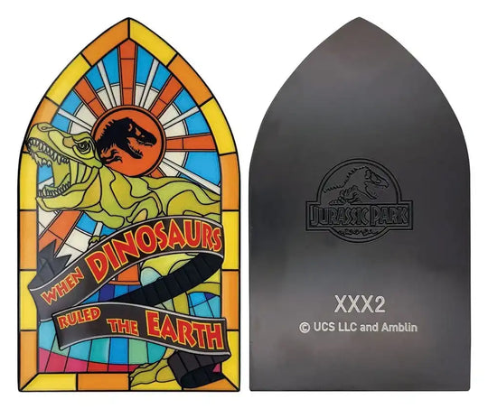 Jurassic Park Metallbarren Stained Glass Style Metal 11 cm