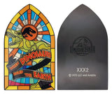 Jurassic Park Metallbarren Stained Glass Style Metal 11 cm