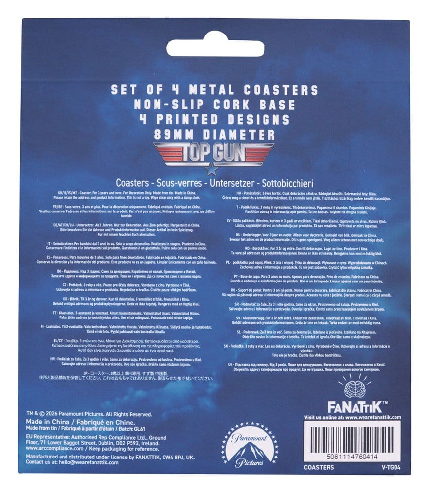 Top Gun Untersetzer 4er-Pack